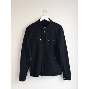 ZARA BLACK ZIP FRONT JACKET SIZE XXL